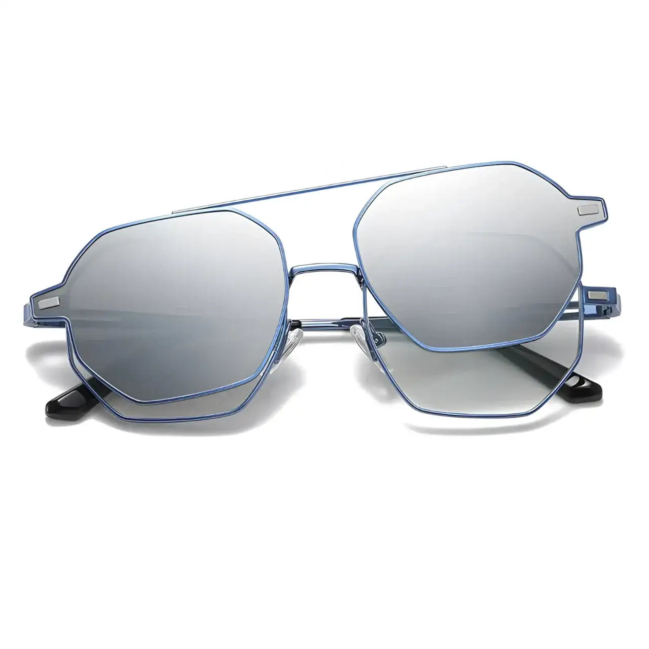 Monet Blue-Gray-2 - Óculos Clip-On / Gafas Clip-On / Clip-On Glasses