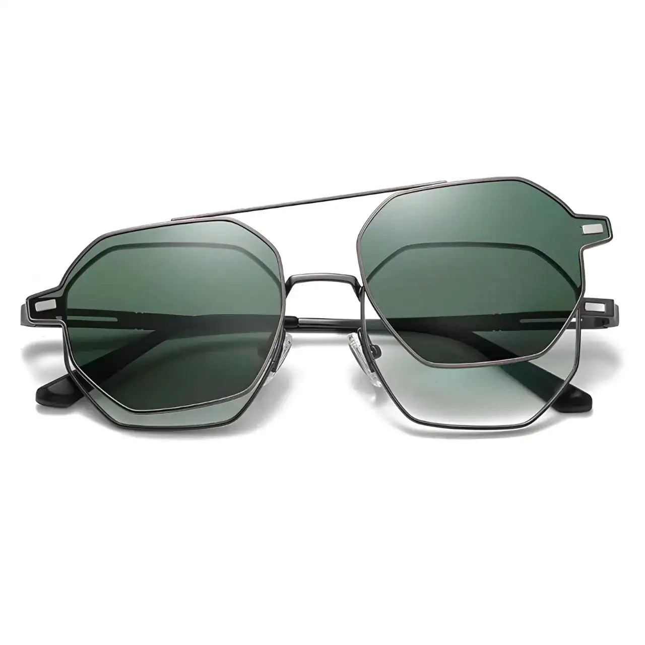 Monet Gray-Green-2 - Óculos Clip-On / Gafas Clip-On / Clip-On Glasses