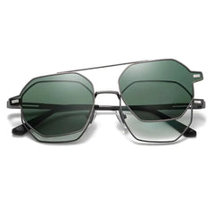 Monet Gray-Green-2 - Óculos Clip-On / Gafas Clip-On / Clip-On Glasses