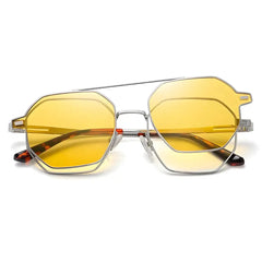 Monet Silver-Amber-2 - Óculos Clip-On / Gafas Clip-On / Clip-On Glasses