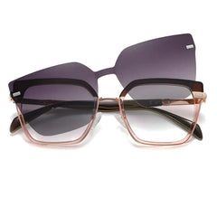 Quispe Black-Pink-2 - Óculos Clip-On / Gafas Clip-On / Clip-On Glasses