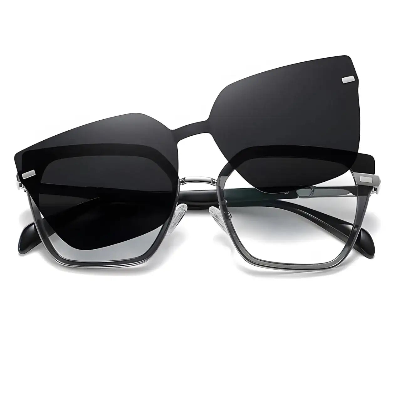 Quispe Black-2 - Óculos Clip-On / Gafas Clip-On / Clip-On Glasses