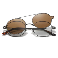 Sahu Gray-Brown-2 - Óculos Clip-On / Gafas Clip-On / Clip-On Glasses