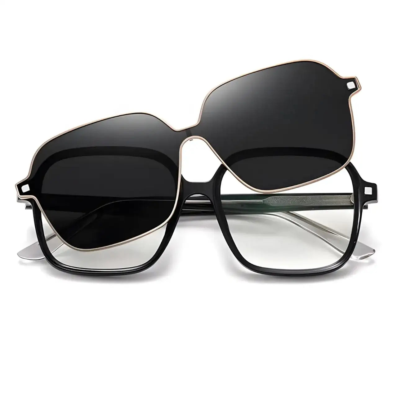 Perez Black-2 Óculos Clip-On / Gafas Clip-On / Clip-On Glasses