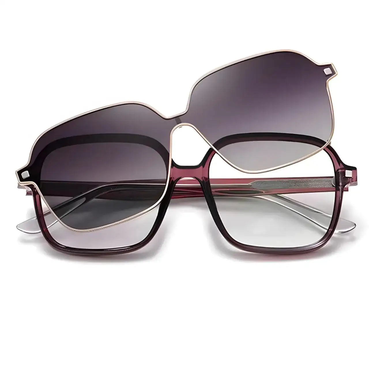 Perez Purple-2 - Óculos Clip-On / Gafas Clip-On / Clip-On Glasses