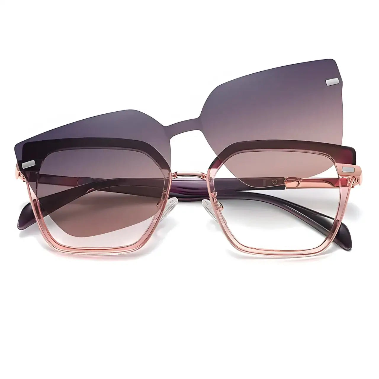 Quispe Purple-Pink-2 - Óculos Clip-On / Gafas Clip-On / Clip-On Glasses