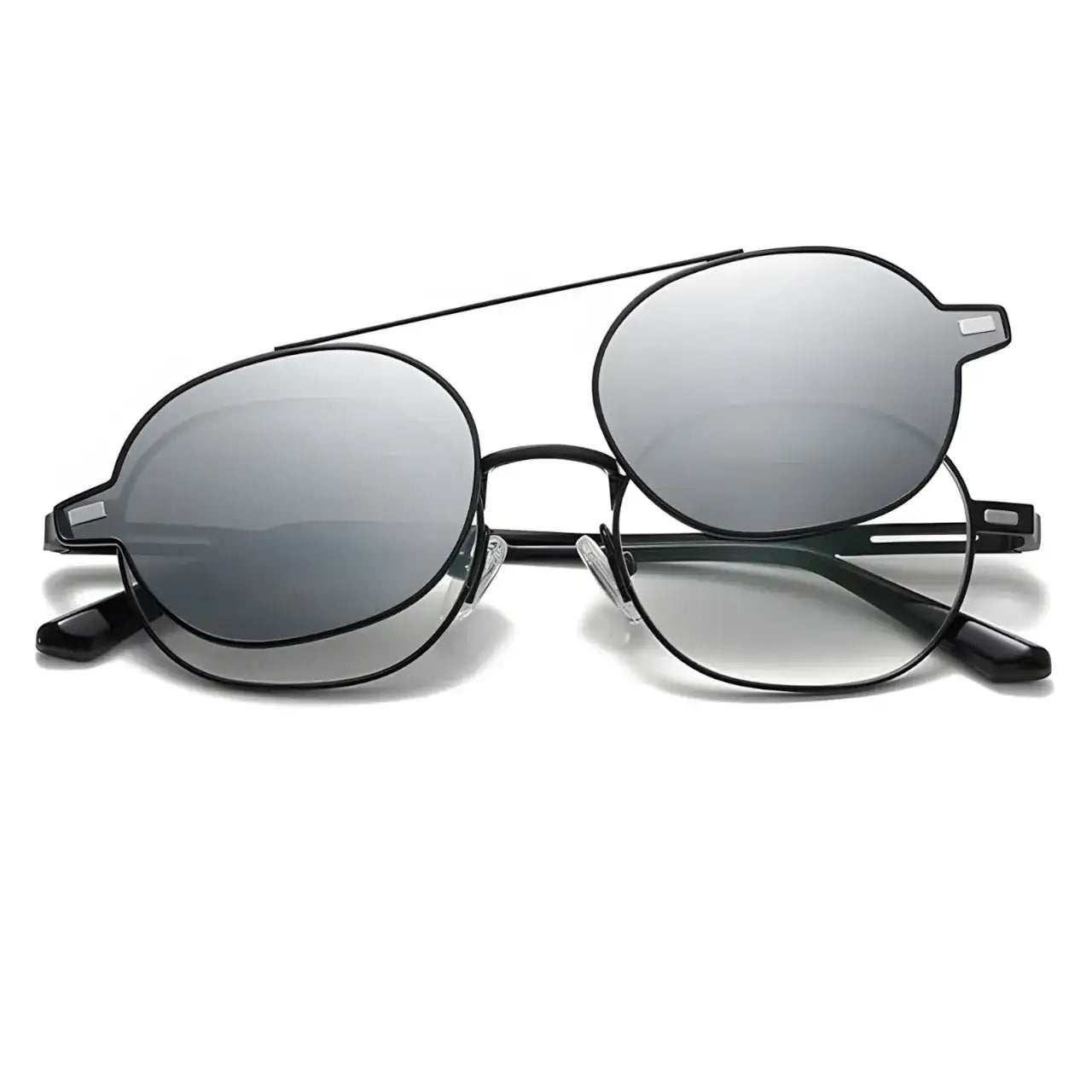 Sahu Black-Gray-2 - Óculos Clip-On / Gafas Clip-On / Clip-On Glasses