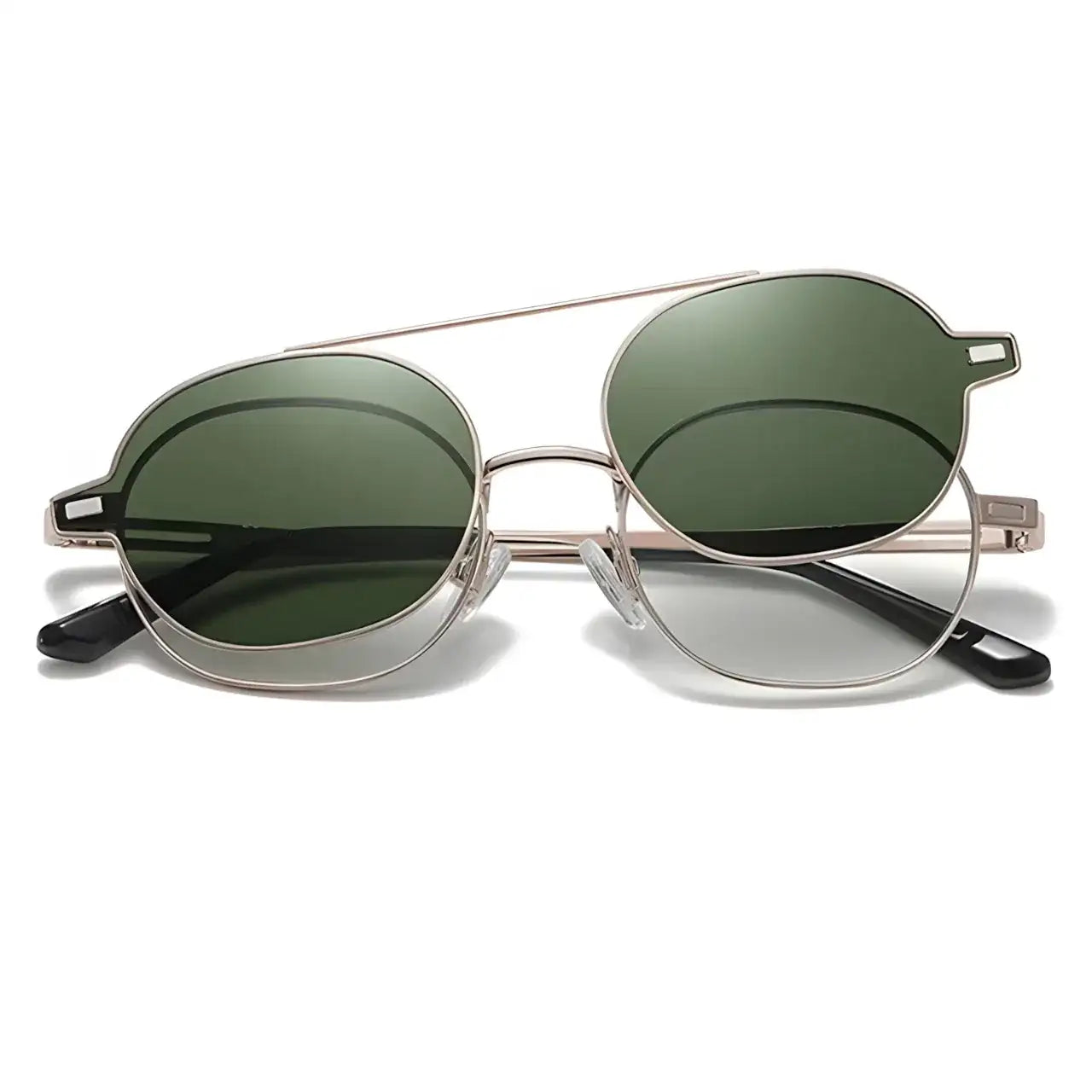 Sahu Gold-Green-2 - Óculos Clip-On / Gafas Clip-On / Clip-On Glasses